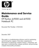 Thumbnail Service Guide HP Pavilion dv9000 and dv9200 
